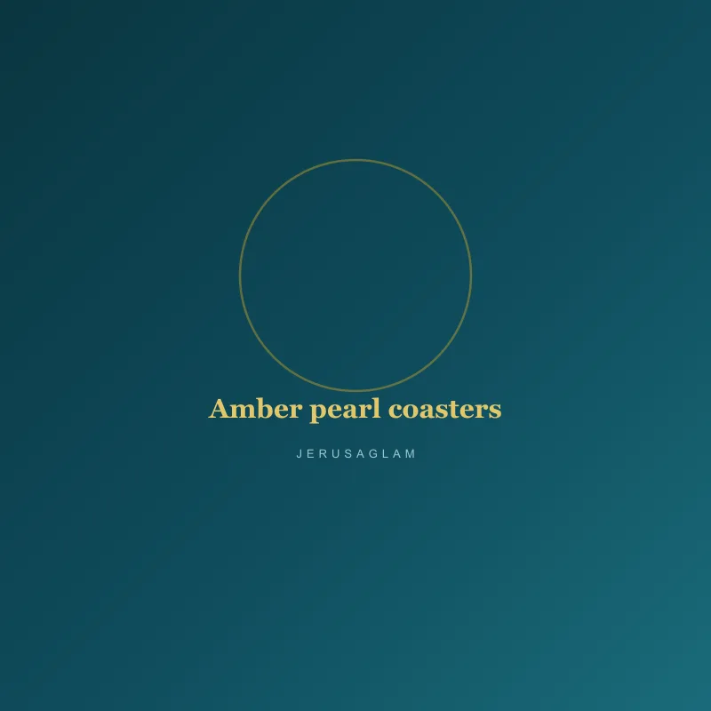 Amber pearl coasters