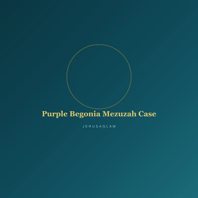 Purple Begonia Mezuzah Case