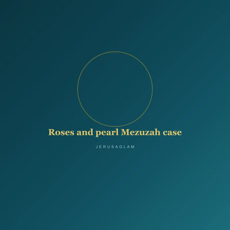 Roses and pearl Mezuzah case
