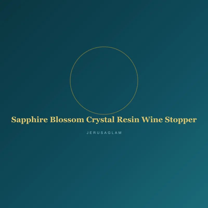 Sapphire Blossom Crystal Resin Wine Stopper