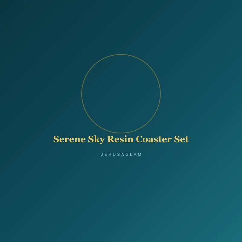 ​Serene Sky Resin Coaster Set