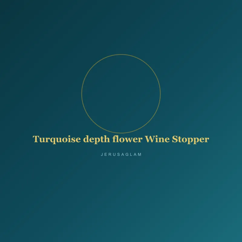 Turquoise depth flower Wine Stopper