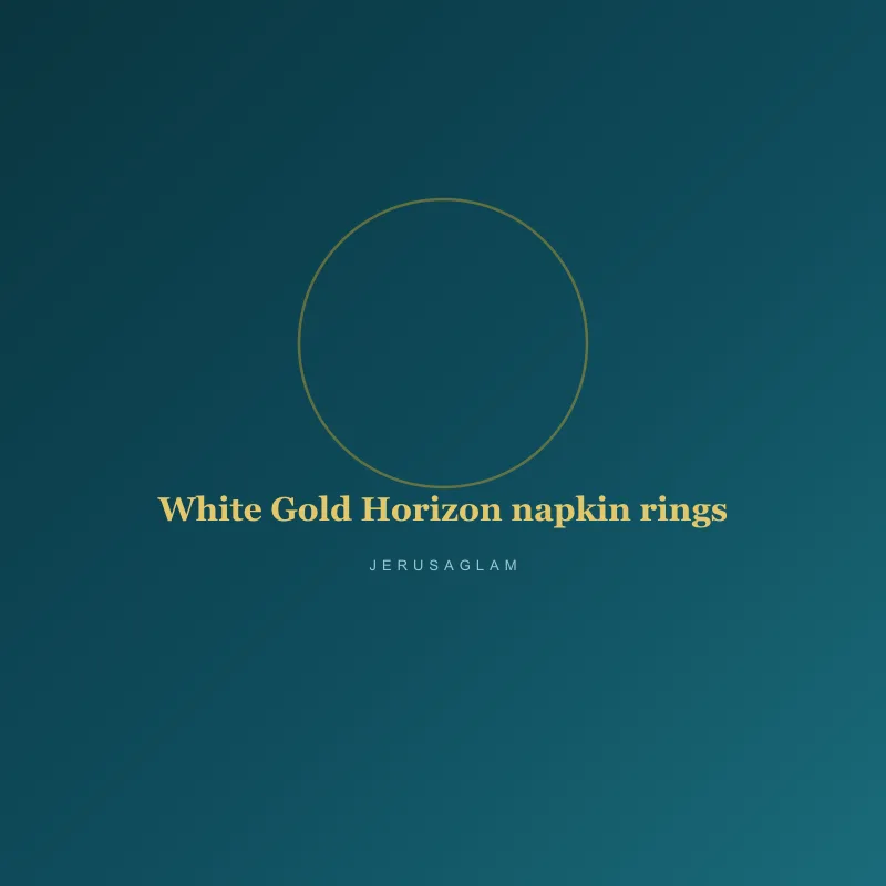 White Gold Horizon napkin rings