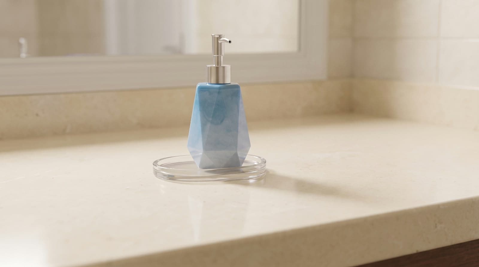 Sky waved soap dispenser
