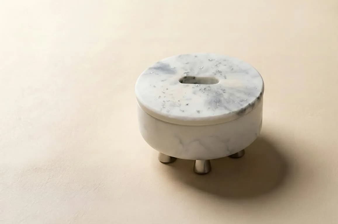The Serene Marble Tzedakah Box