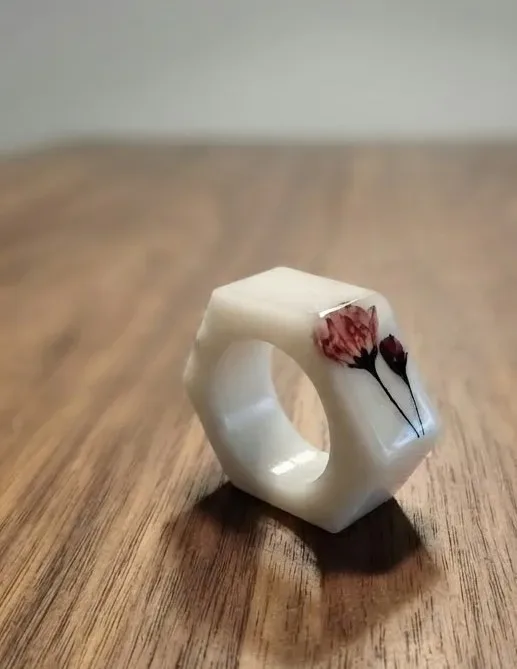 3D Begonia Pure Elegance Napkin Rings