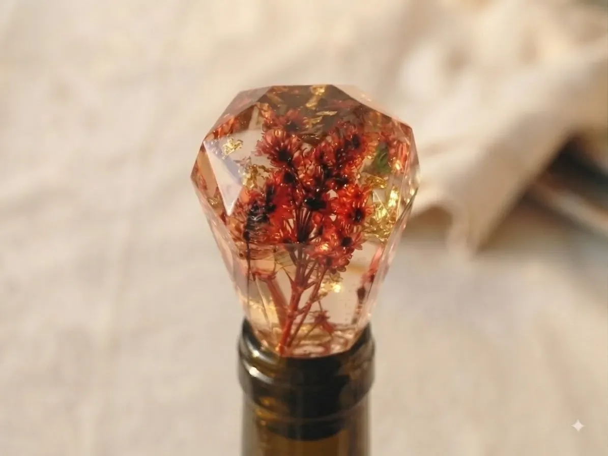 Crimson Bloom Wine Stopper