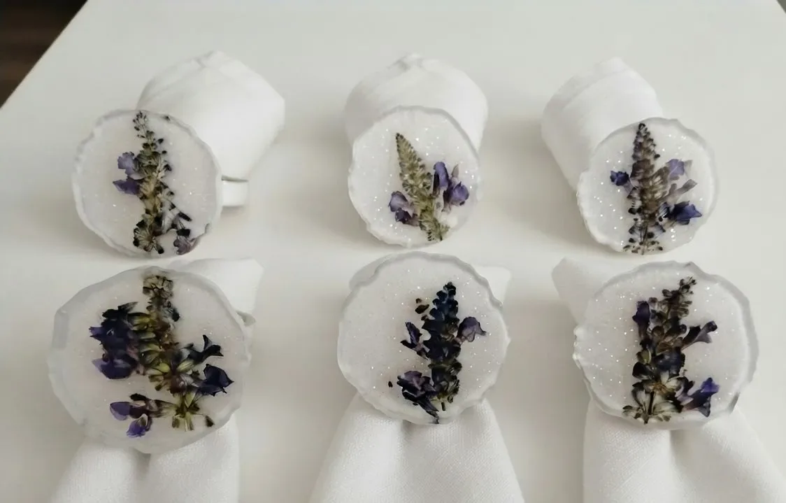 Elegance Salvia Napkin Rings